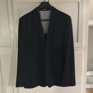 Express - Cotton-Blend Blazer - Slim - black
